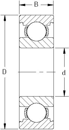 Чертеж шарикового подшипника