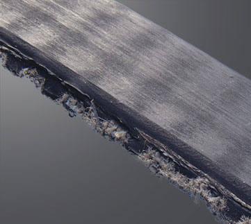 Срезание краев ремня