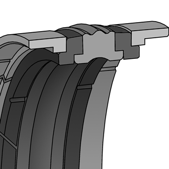 Компактное уплотнение поршня K18